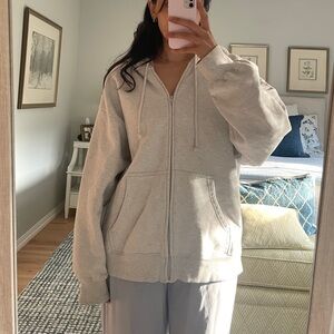 Aritzia Cozy Sweatfleece Boyfriend Zip Hoodie